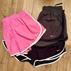 Nike Women's Dri-Fit Athletic Running Shorts 3-Pack Bundle